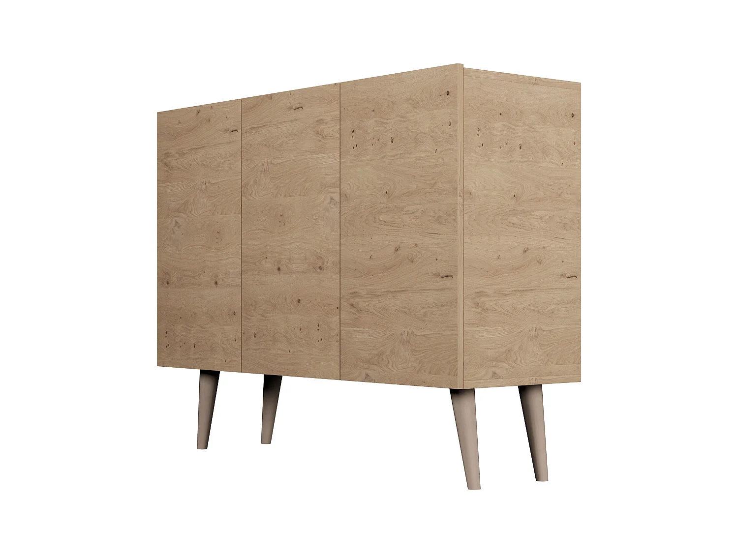 Cómoda Rolia 3 puertas 120 cm-Color Natural