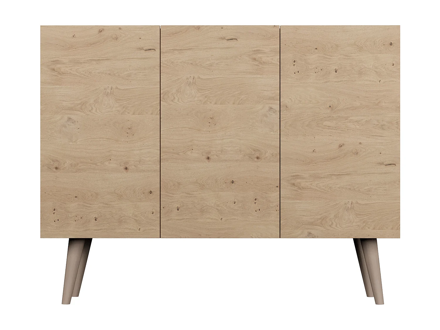 Cómoda Rolia 3 puertas 120 cm-Color Natural