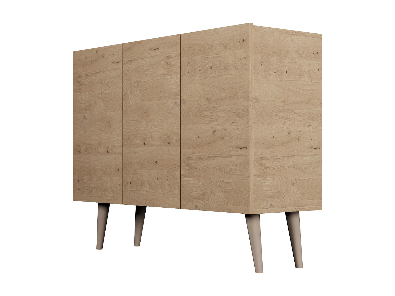 Cómoda Rolia 3 puertas 120 cm-Color Natural