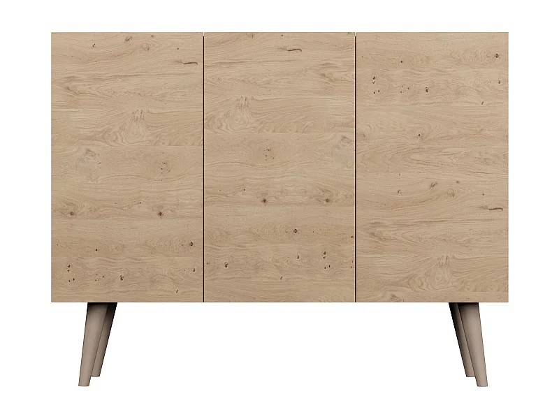 Cómoda Rolia 3 puertas 120 cm-Color Natural