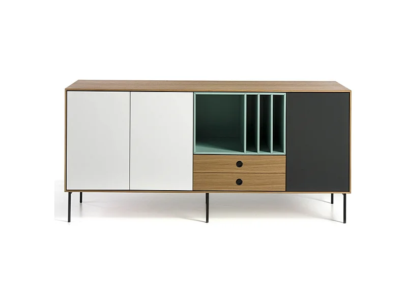 Aparador de 3 puertas de colores vivos en madera de Koleka 180 cm