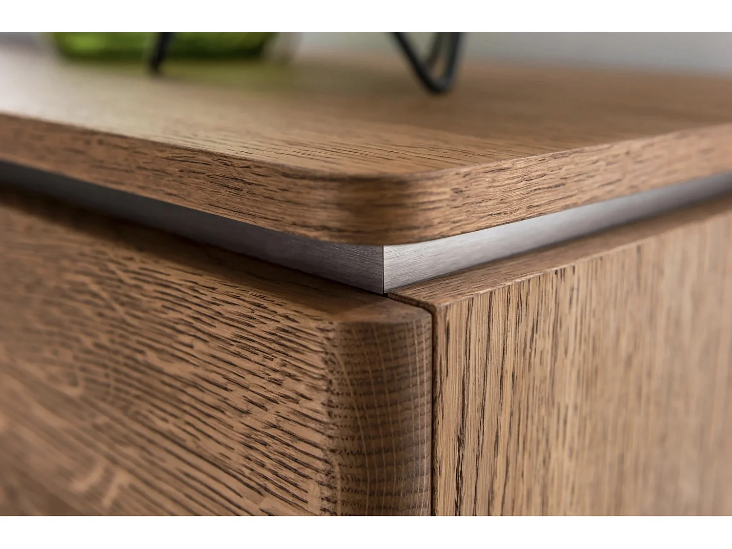 Aparador rústico madera roble Manky 2 puertas 4 cajones 163 cm