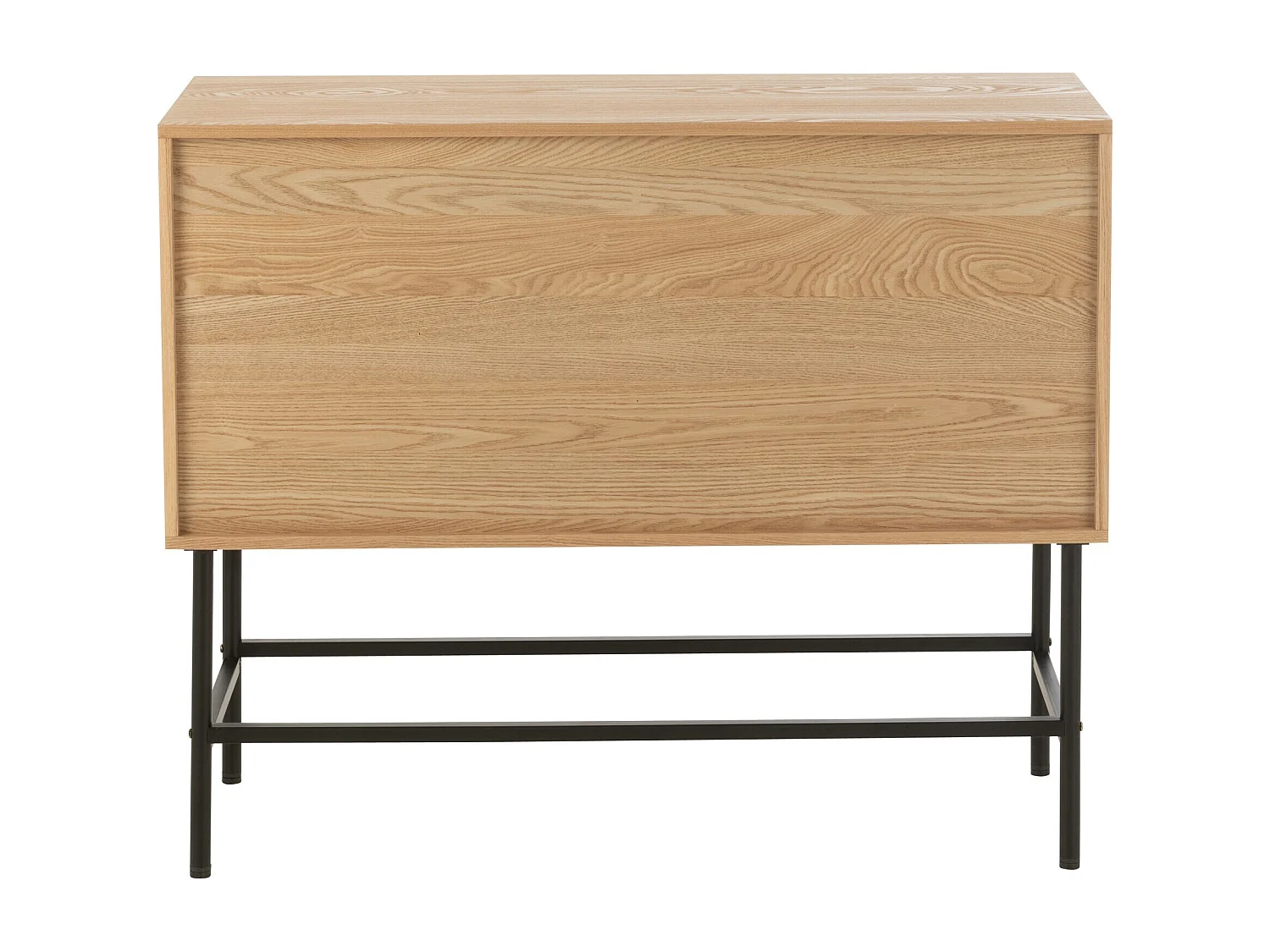 Aparador KLAKO de 2 puertas – Madera natural y caña