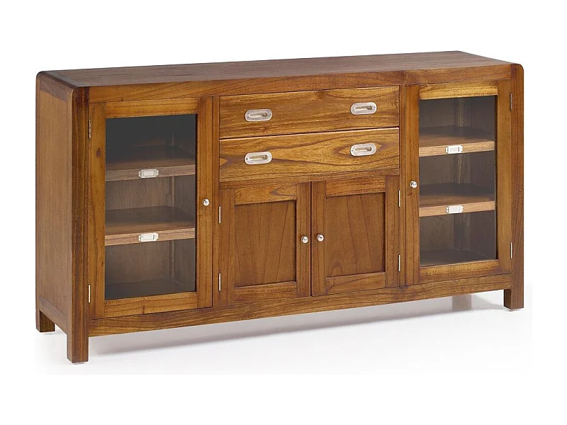 Aparador Mindy madera maciza 4 puertas 2 cajones Sotchy 150 cm
