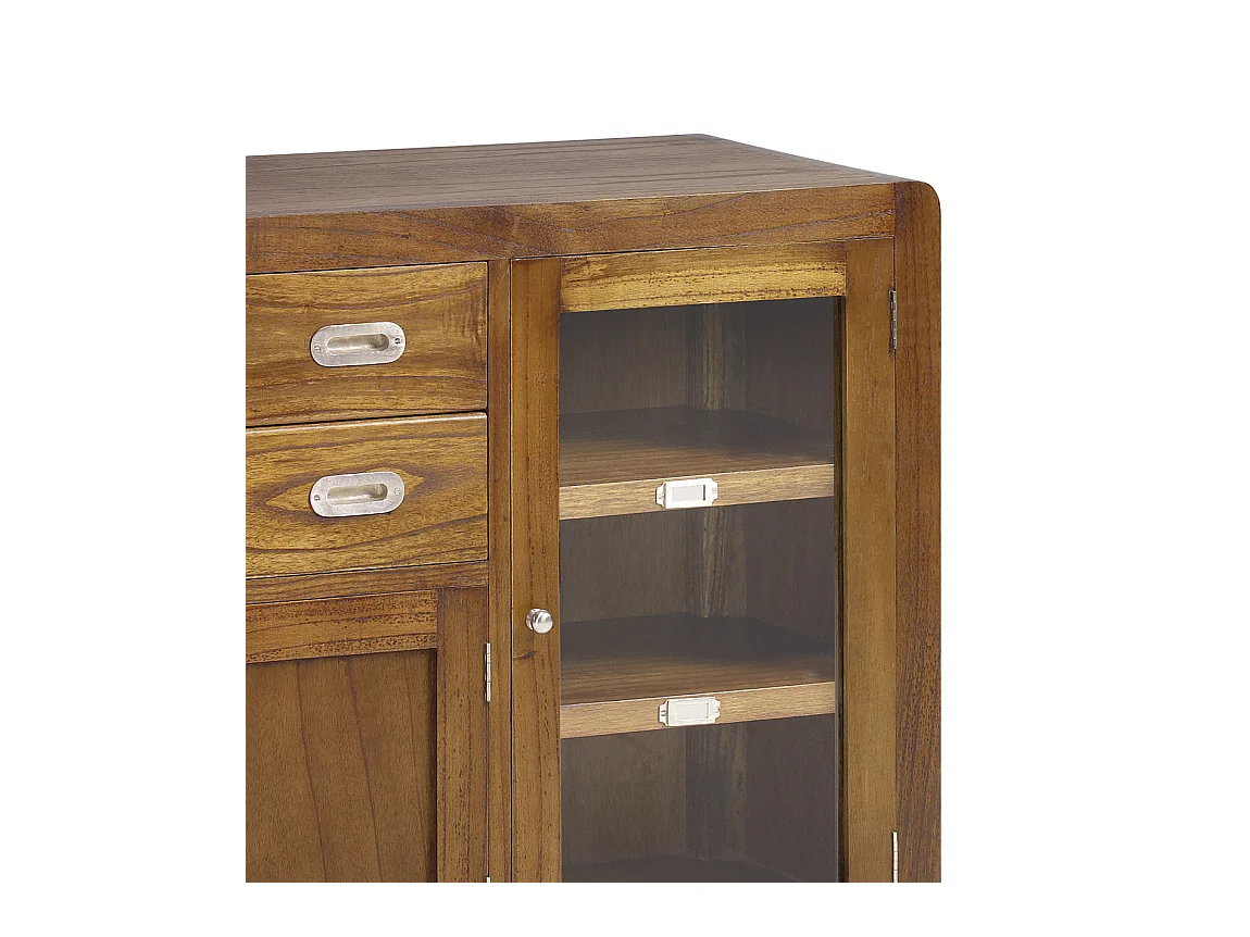 Aparador Mindy madera maciza 4 puertas 2 cajones Sotchy 150 cm