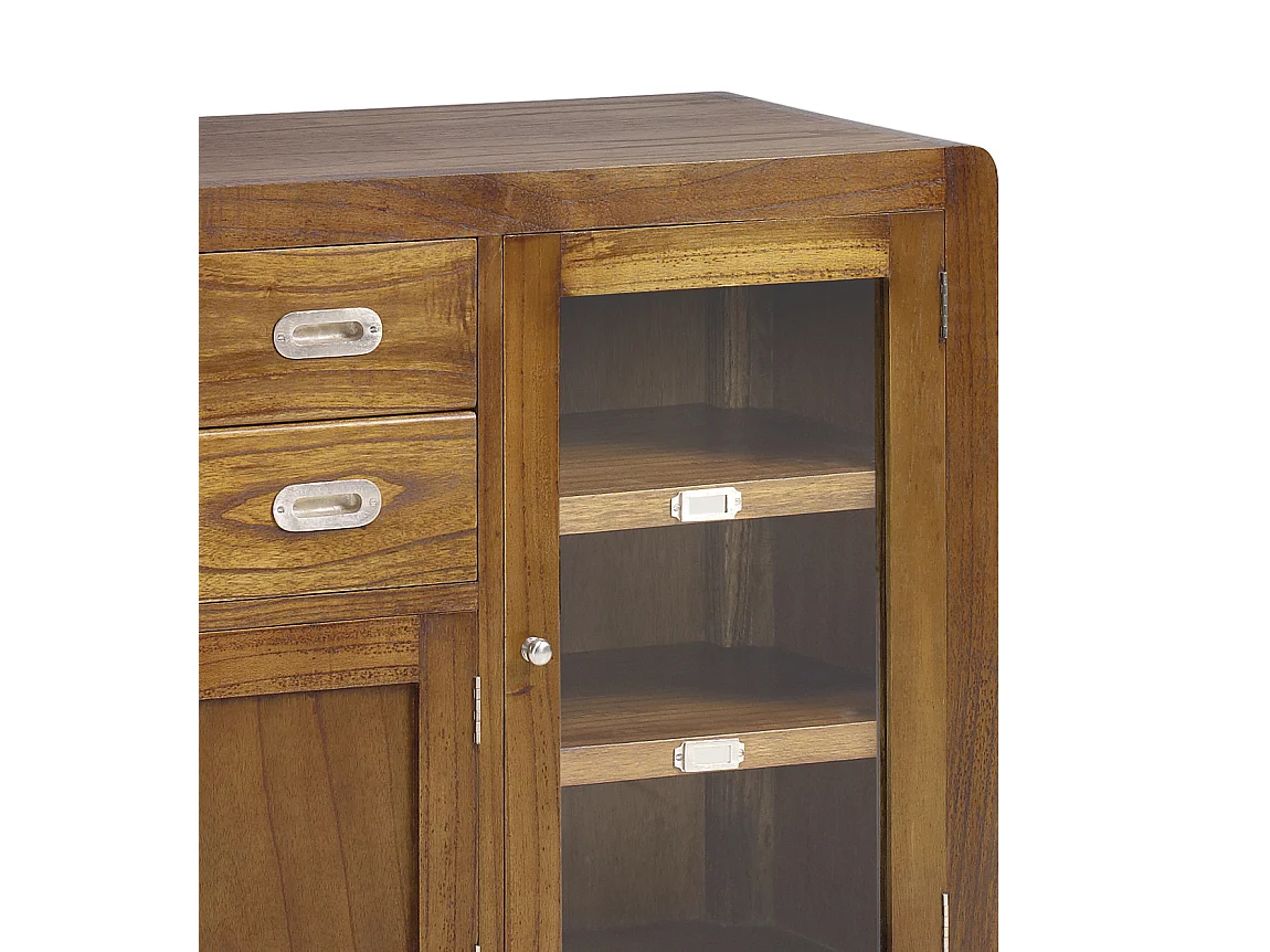 Aparador Mindy madera maciza 4 puertas 2 cajones Sotchy 150 cm
