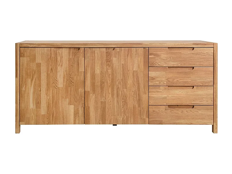 Aparador roble macizo 2 puertas 4 cajones Nelson 188 cm