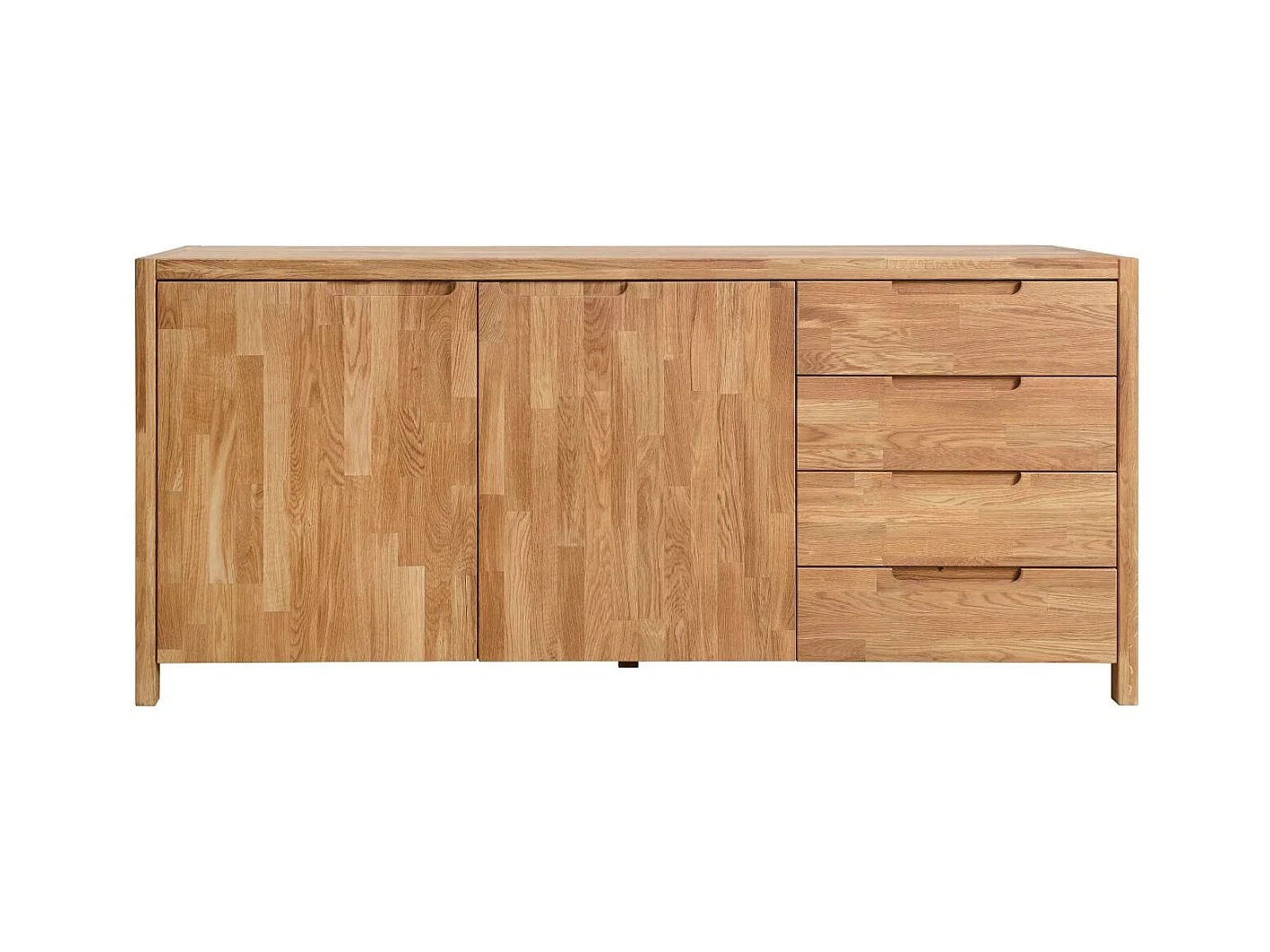 Aparador roble macizo 2 puertas 4 cajones Nelson 188 cm