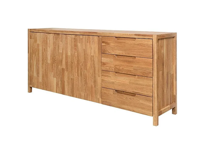 Aparador roble macizo 2 puertas 4 cajones Nelson 188 cm