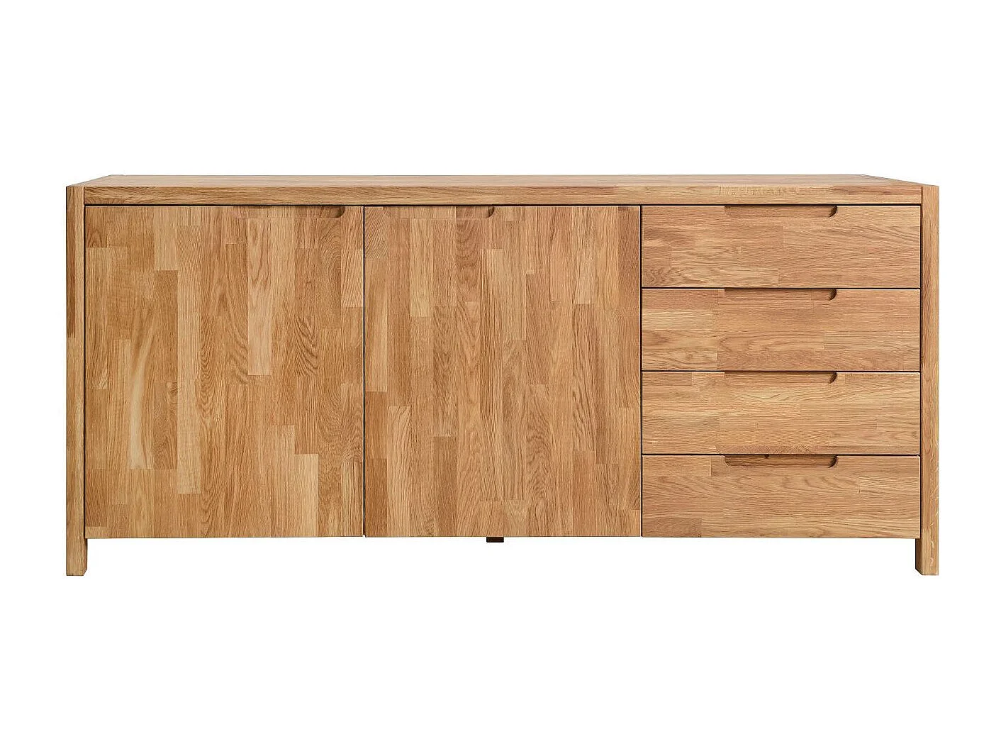 Aparador roble macizo 2 puertas 4 cajones Nelson 188 cm