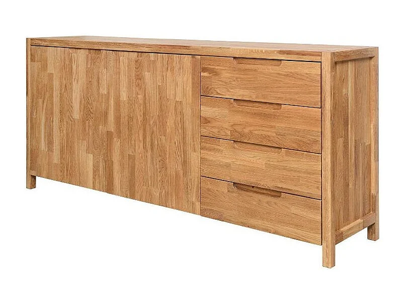 Aparador roble macizo 2 puertas 4 cajones Nelson 188 cm