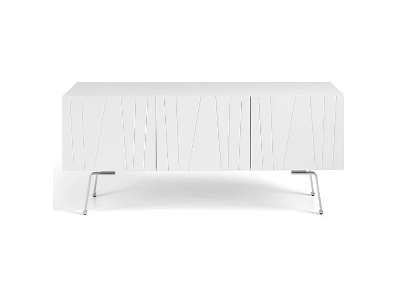 Aparador 3 puertas madera lacada blanca Valentin 150 cm