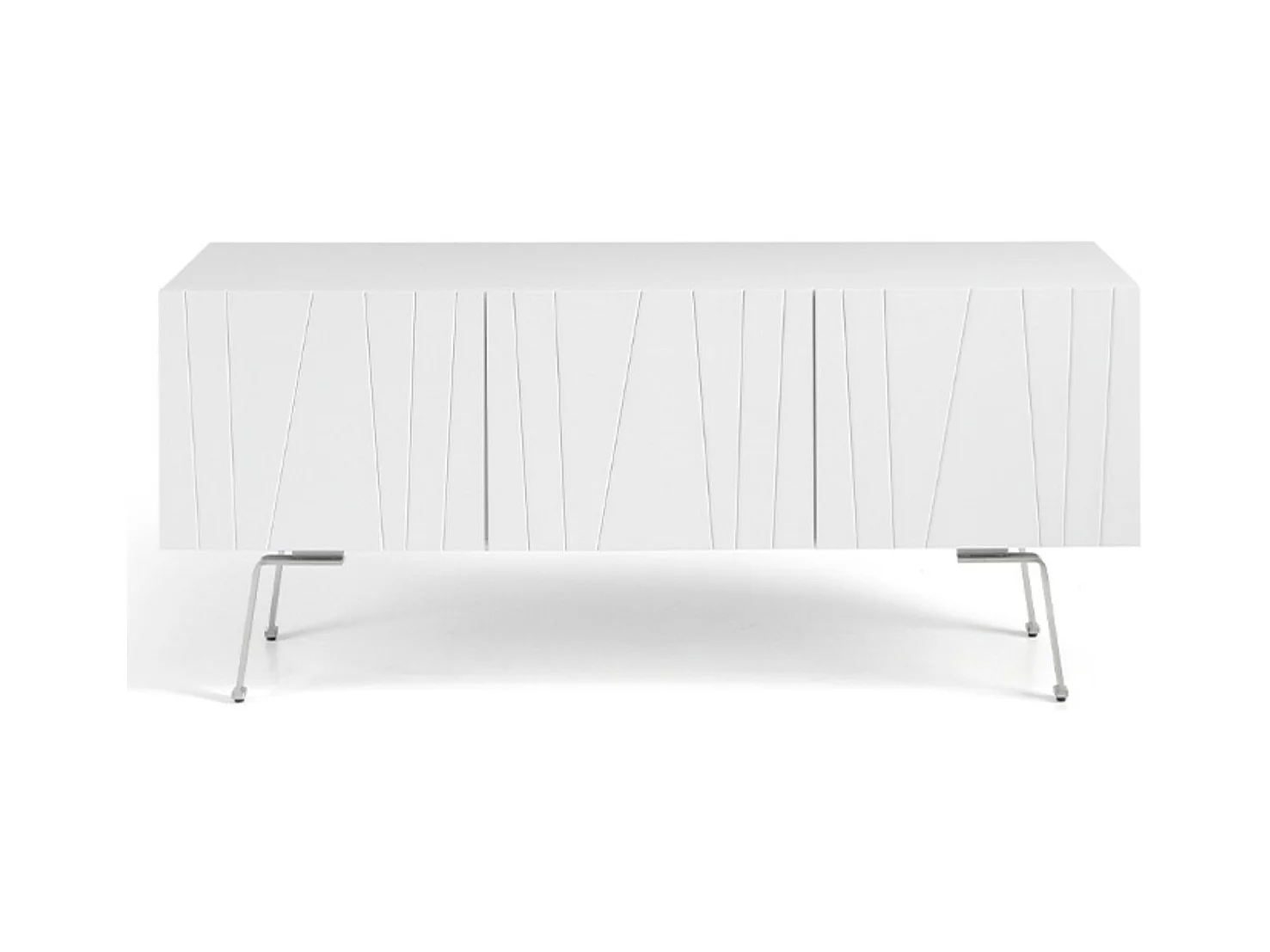 Aparador 3 puertas madera lacada blanca Valentin 150 cm