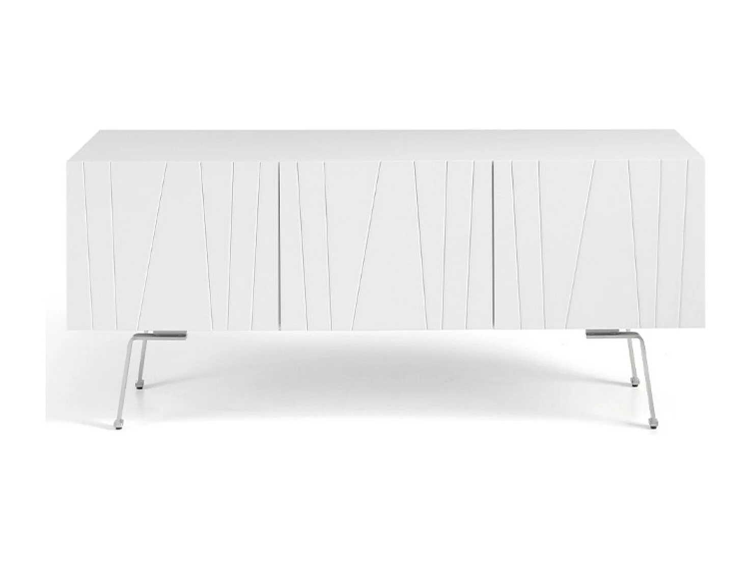 Aparador 3 puertas madera lacada blanca Valentin 150 cm