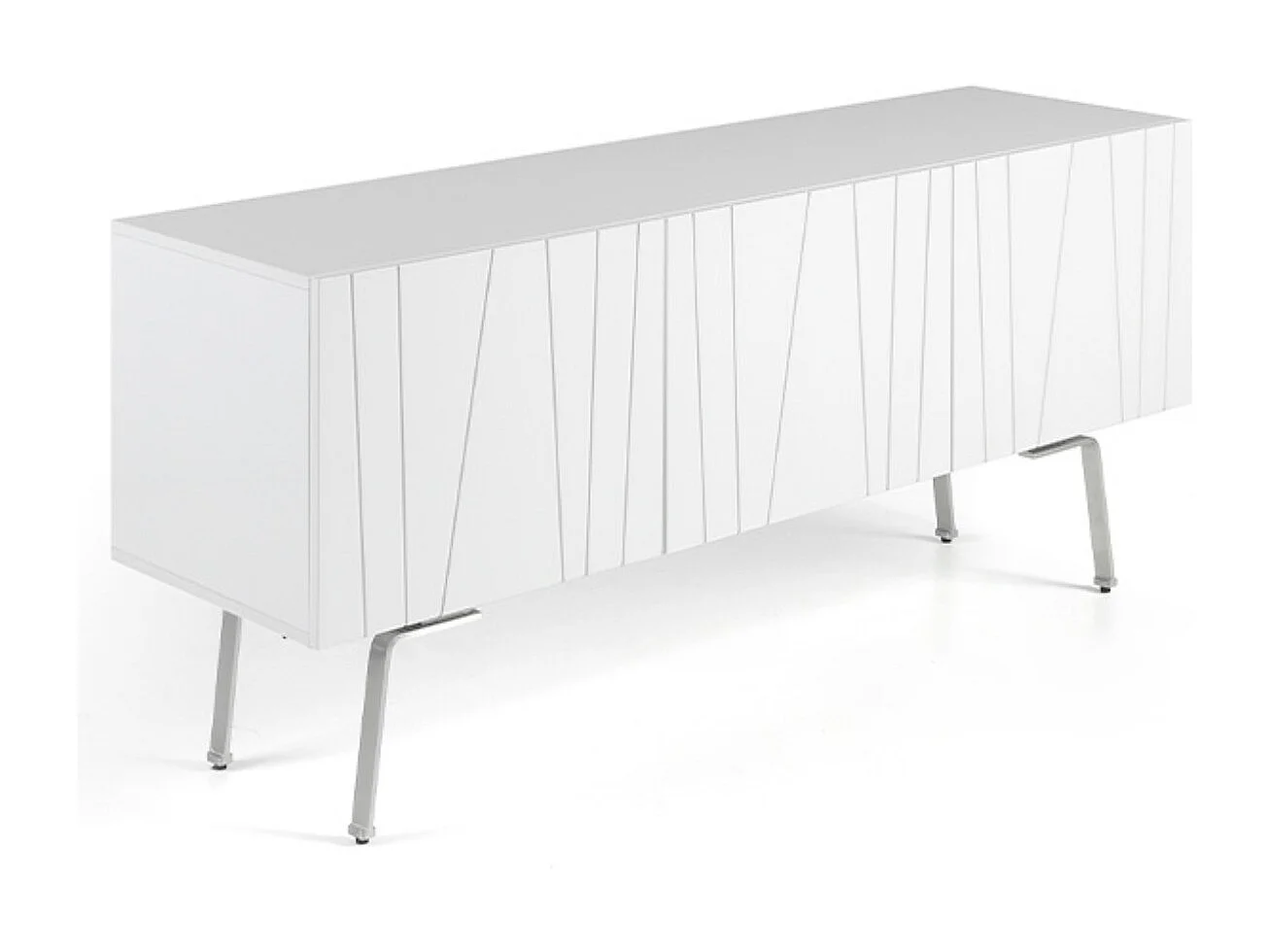 Aparador 3 puertas madera lacada blanca Valentin 150 cm