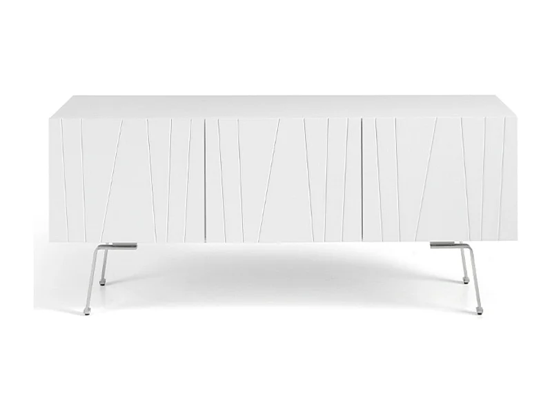 Aparador 3 puertas madera lacada blanca Valentin 150 cm