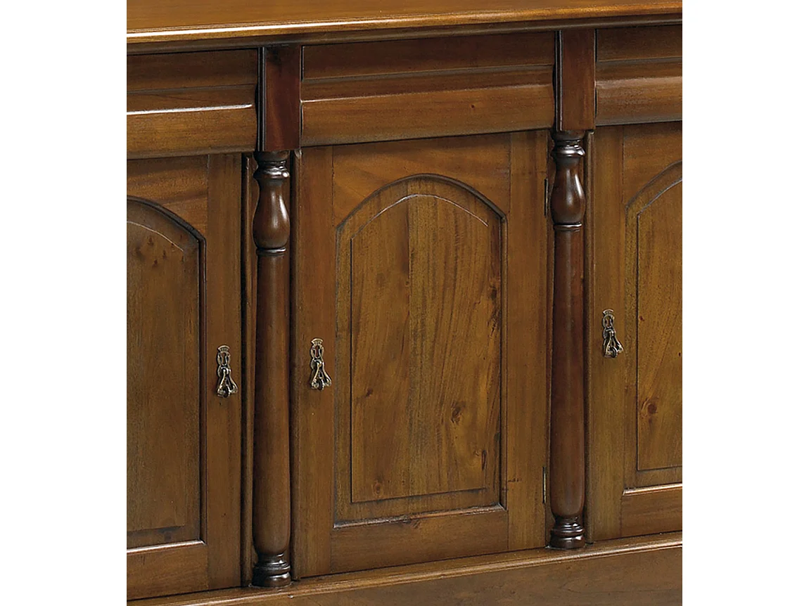 Aparador madera caoba marrón 3 puertas Castle 170 cm