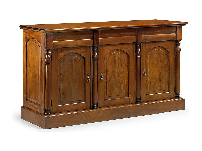 Aparador madera caoba marrón 3 puertas Castle 170 cm