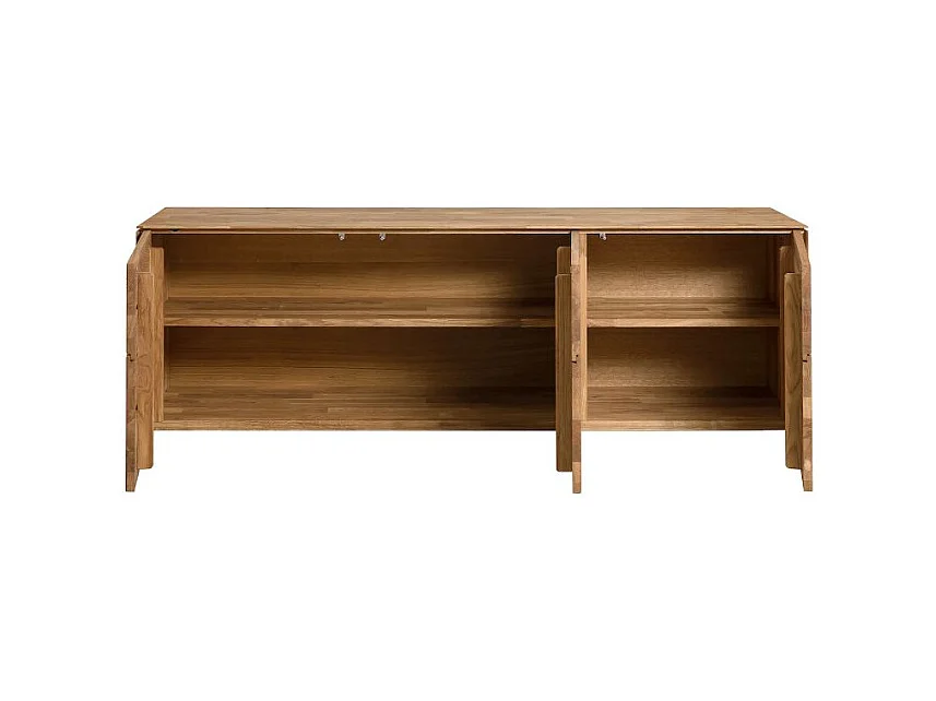 Aparador suspendido en madera maciza de roble 3 puertas Inka 172 cm