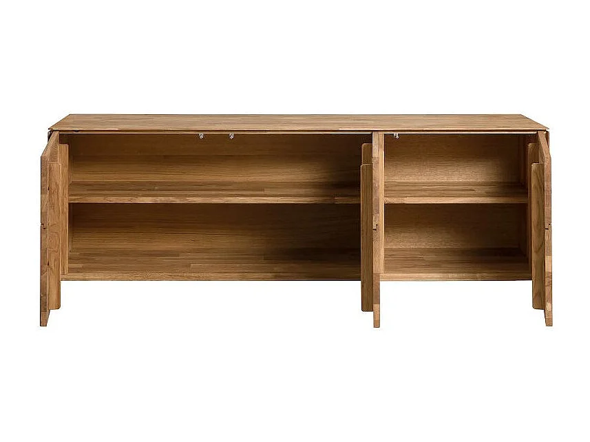 Aparador suspendido en madera maciza de roble 3 puertas Inka 172 cm