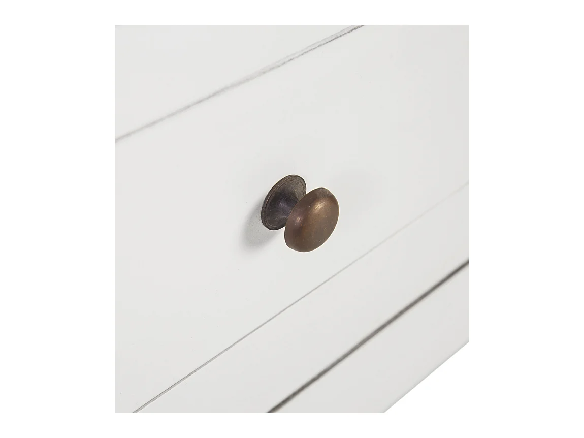 Aparador Kourame madera maciza mindi blanco 110 cm