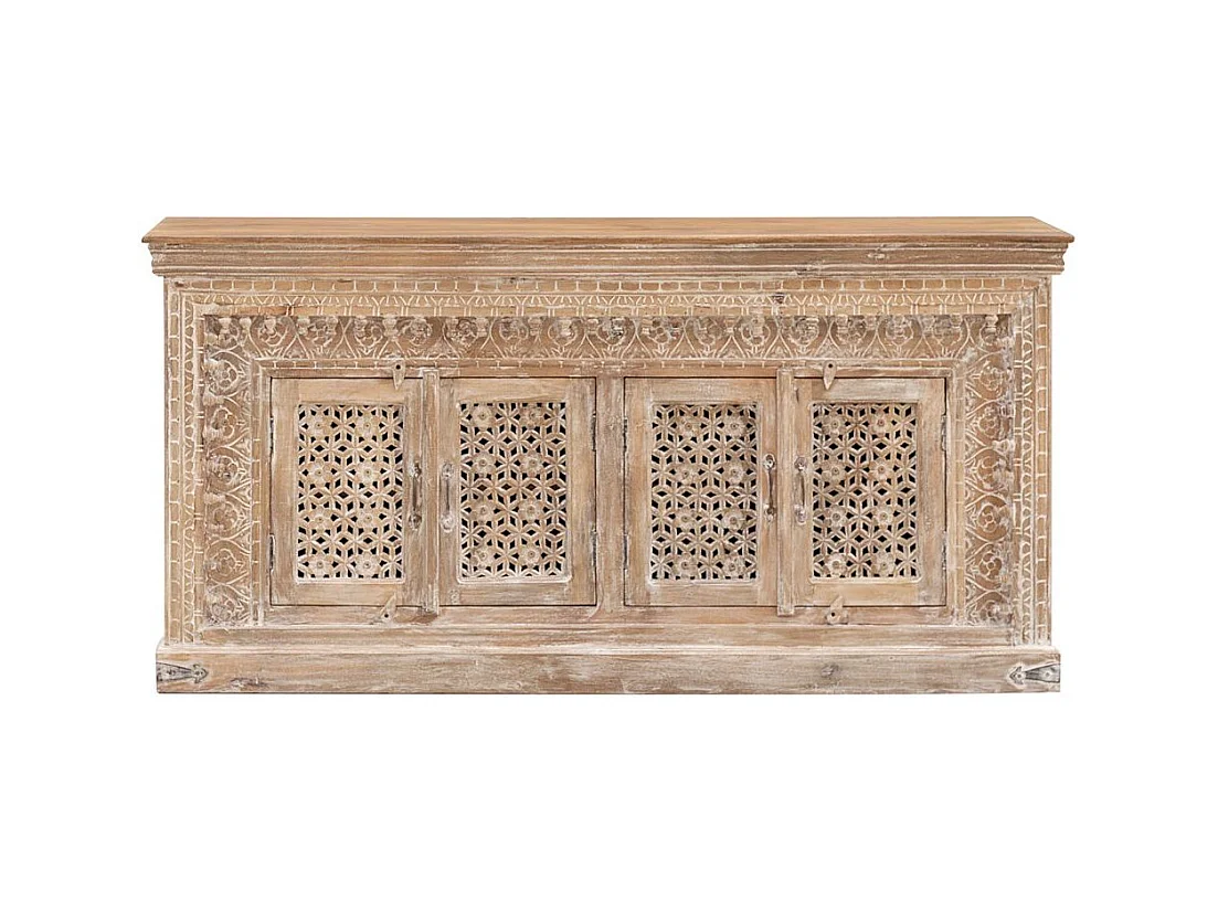 Aparador Alambia 180 cm 4 puertas mango blanqueado