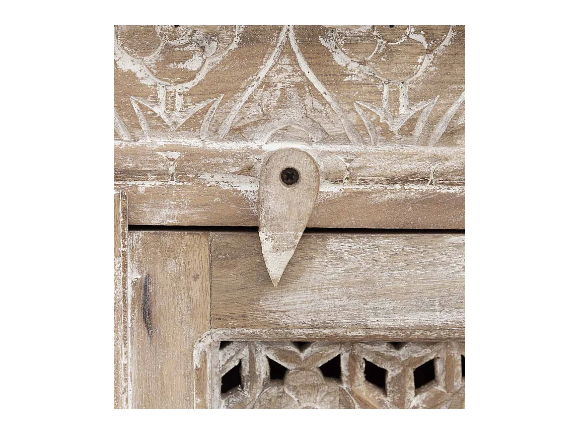 Aparador Alambia 180 cm 4 puertas mango blanqueado