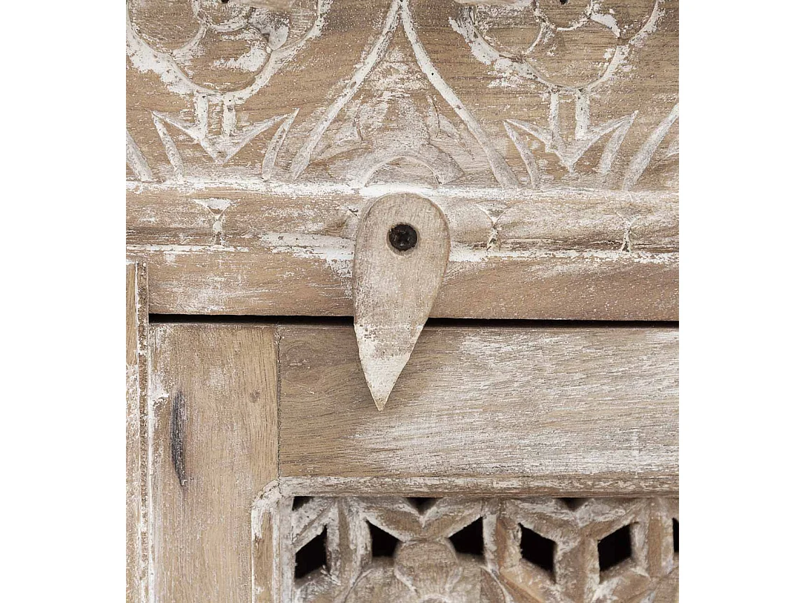 Aparador Alambia 180 cm 4 puertas mango blanqueado