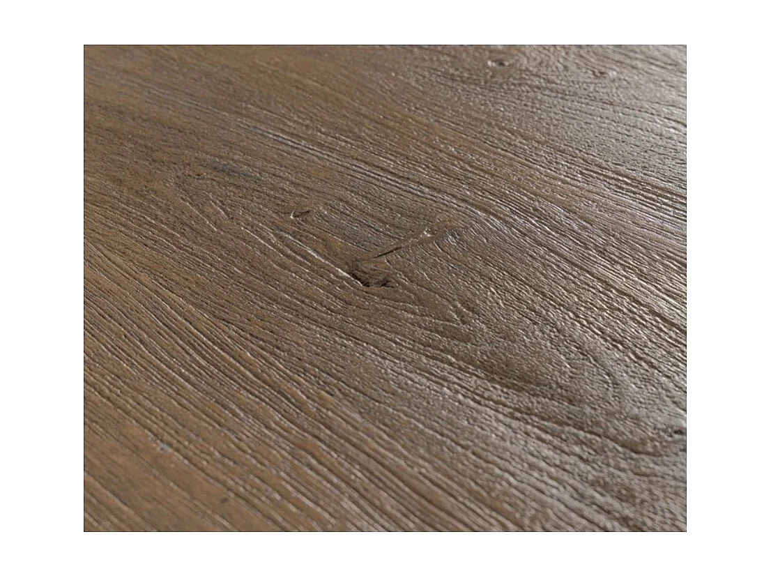 Mesa de comedor redonda Bozar de madera maciza 120 cm-Color Marrón