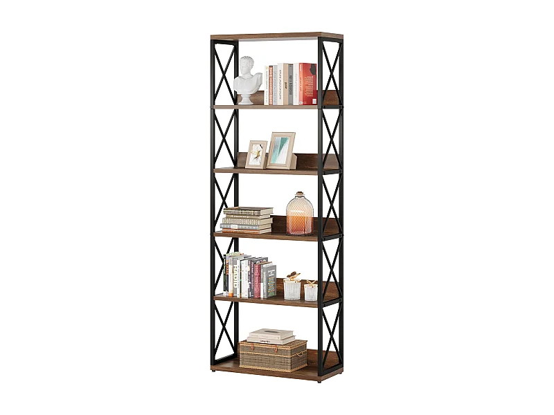 Regał industrialny Etagere z 5 poziomami, wysokość 177,5 cm, z otwartymi półkami