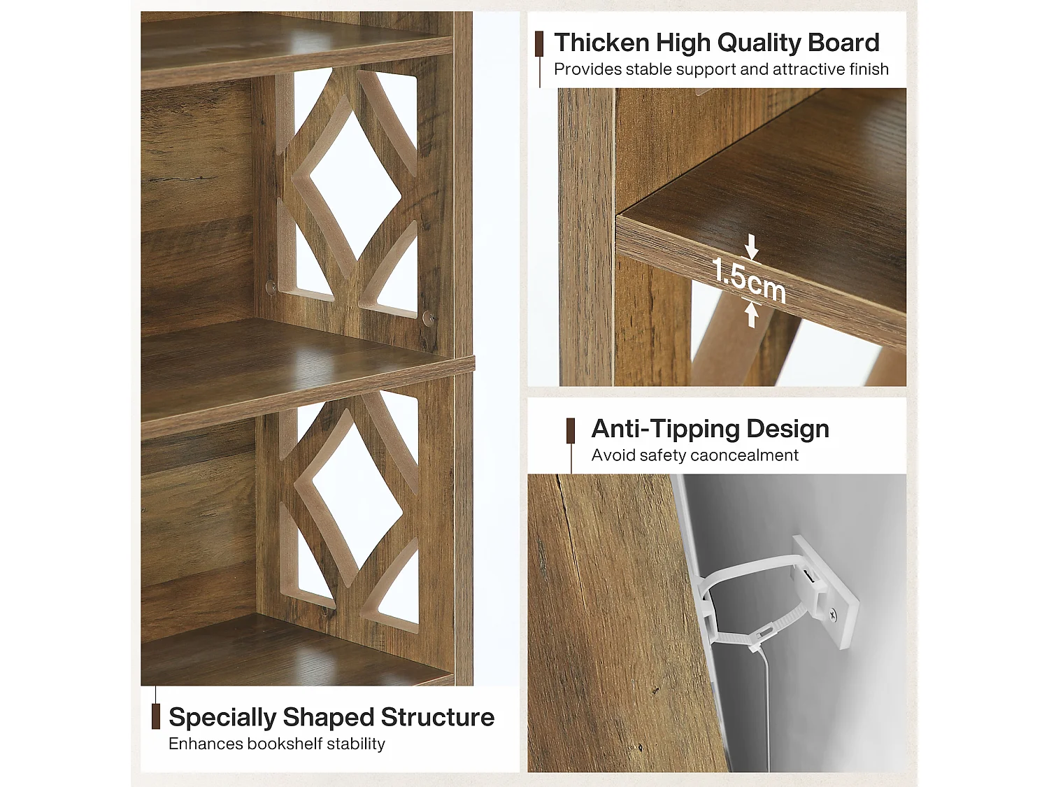 Regał na książki o wysokości 190 cm, 7-poziomowy regał przemysłowy z miejscem do przechowywania, stojący na podłodze, otwarty, ekspozycyjny