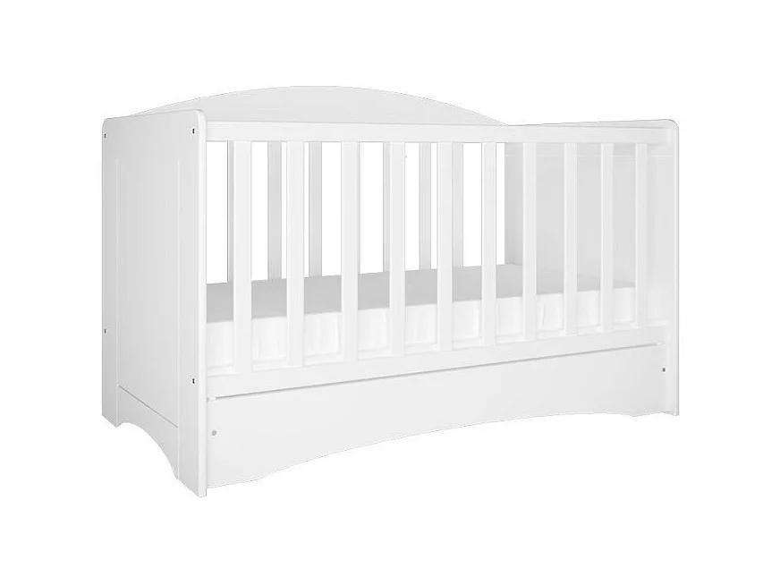 Cuna con barrotes con cajón 60x120 cm blanco Klaky