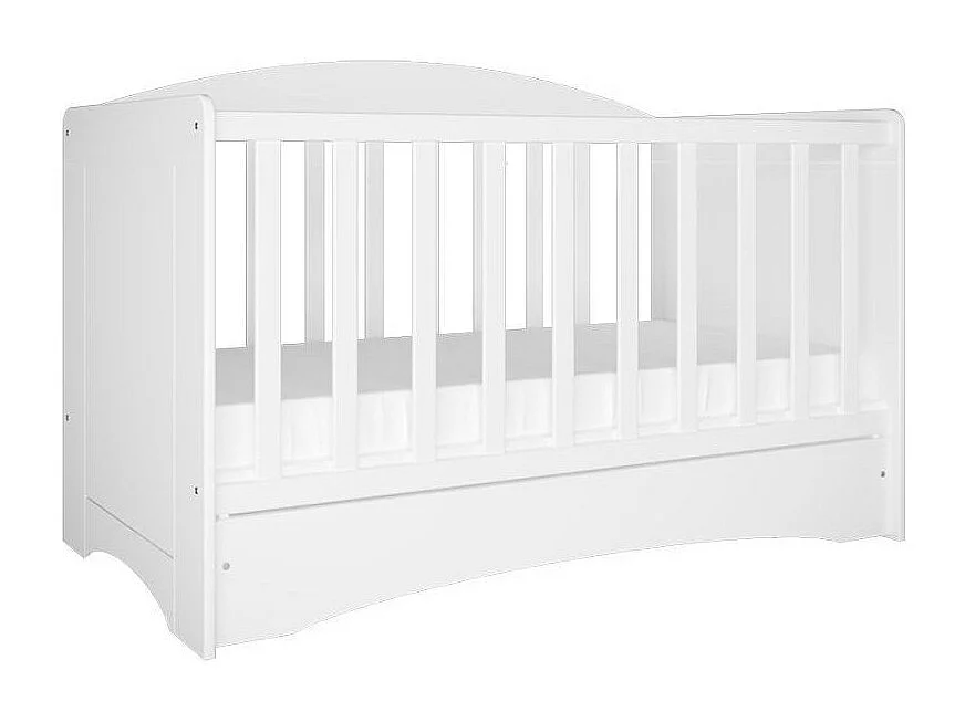 Cuna con barrotes con cajón 60x120 cm blanco Klaky