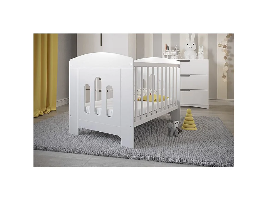 Cuna con barrotes 60x120 cm blanca Klaky 2