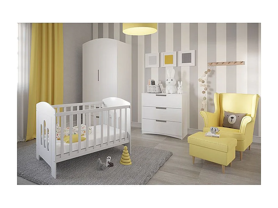 Cuna con barrotes 60x120 cm blanca Klaky 2