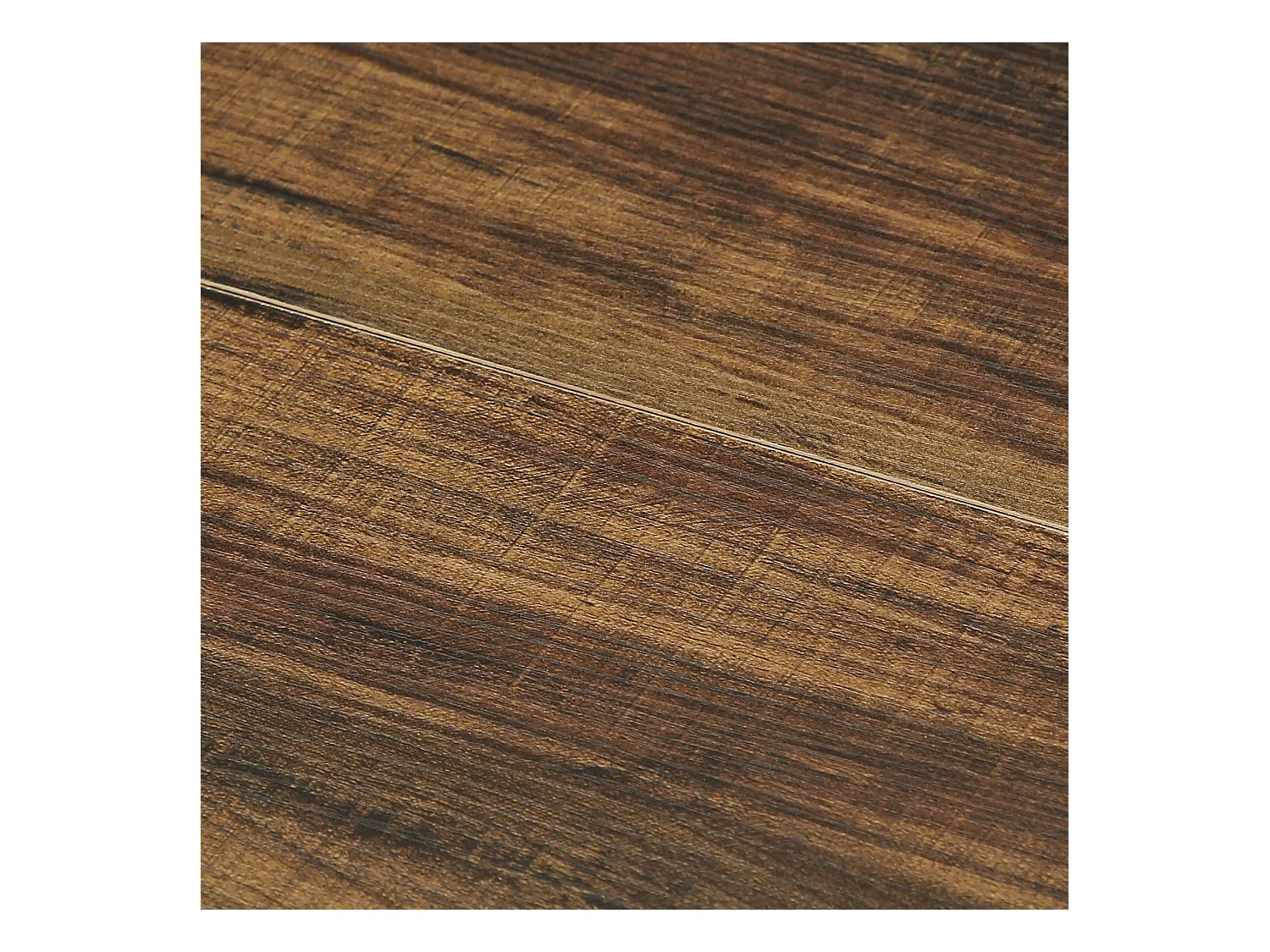 Tables basses de style ferme, table centrale rustique simple à deux niveaux avec rangement pour salon, marron foncé, montage facile