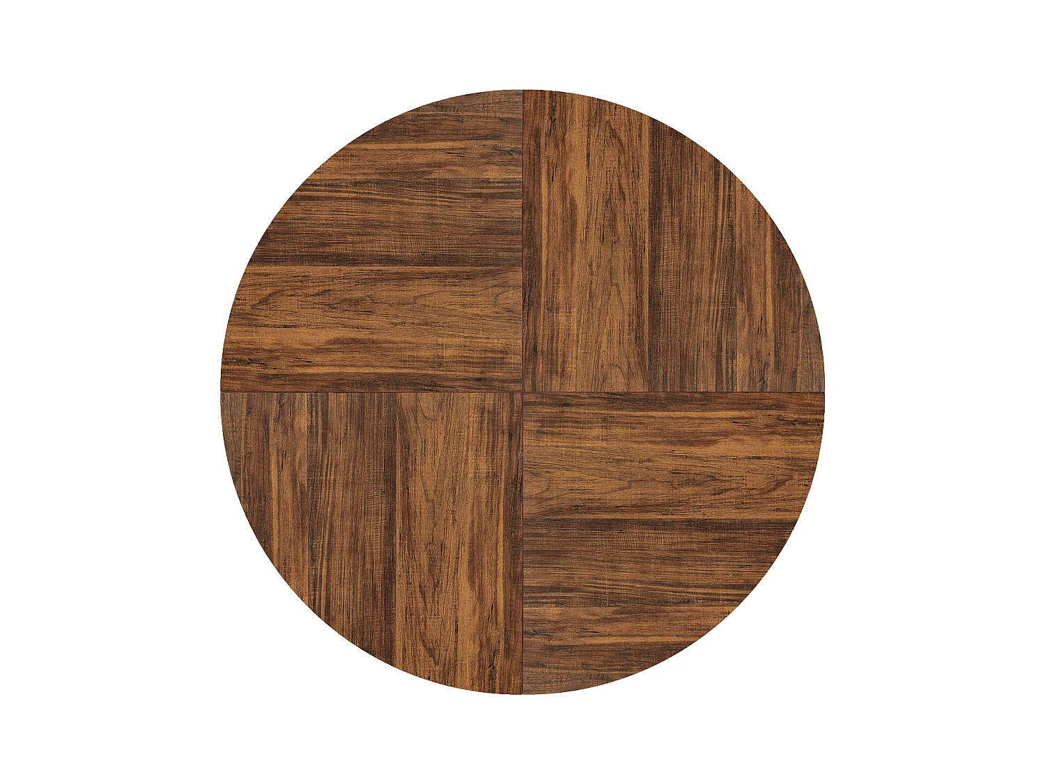 Table à manger ronde pour 4 personnes, table de salle à manger industrielle de 120 cm avec base en métal, table de cuisine