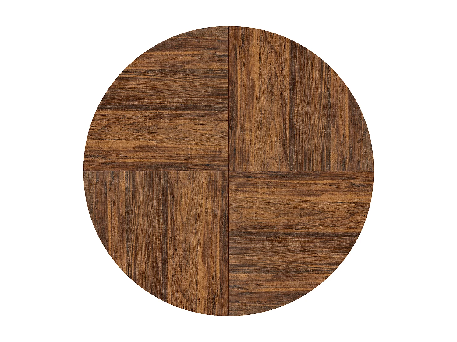 Table à manger ronde pour 4 personnes, table de salle à manger industrielle de 120 cm avec base en métal, table de cuisine