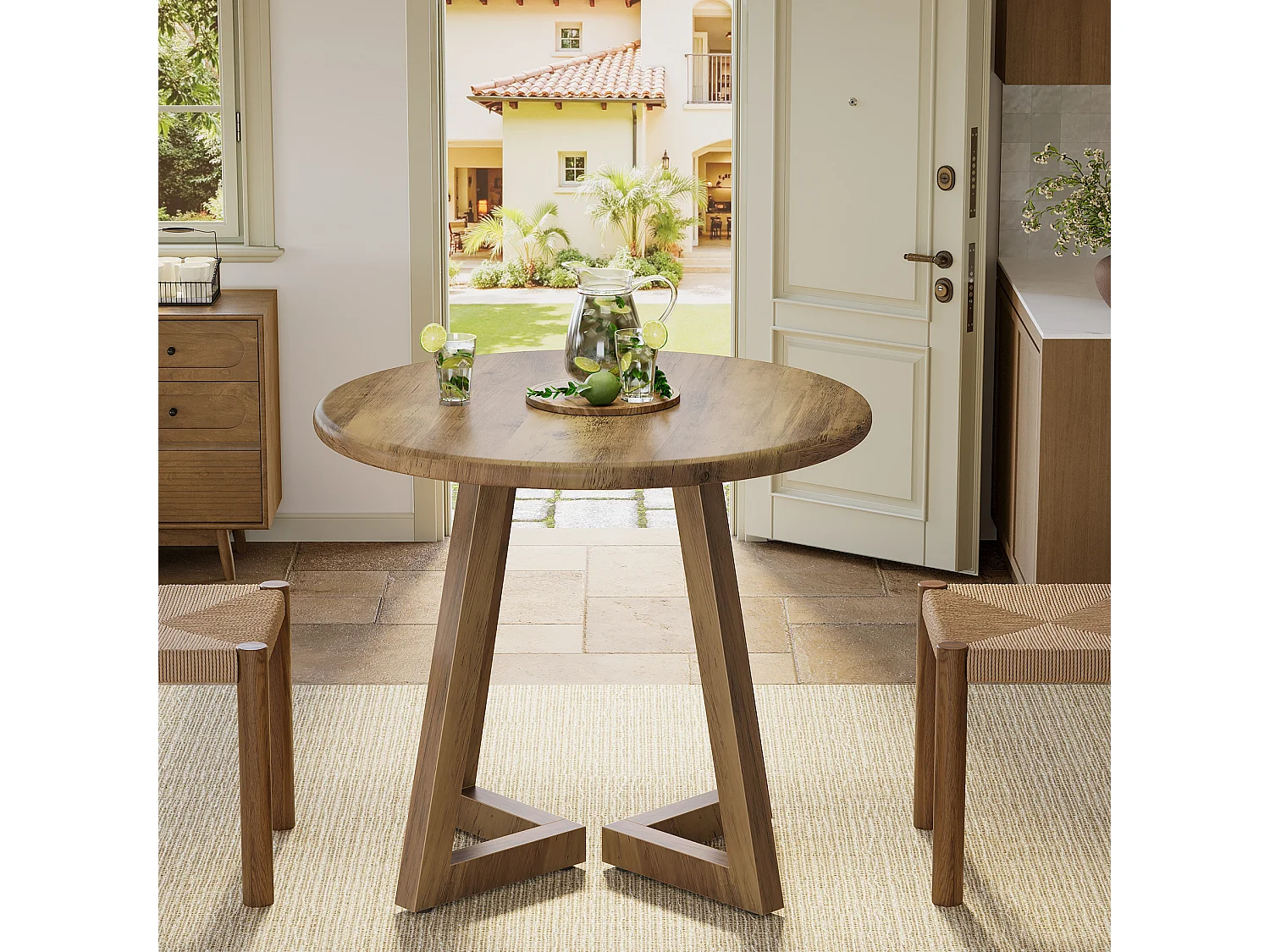 Tavolo Rotondo Tulipano Bianco – Diametro 69,8 Cm – Per 1-2 Persone – Base A Piedistallo In Metallo