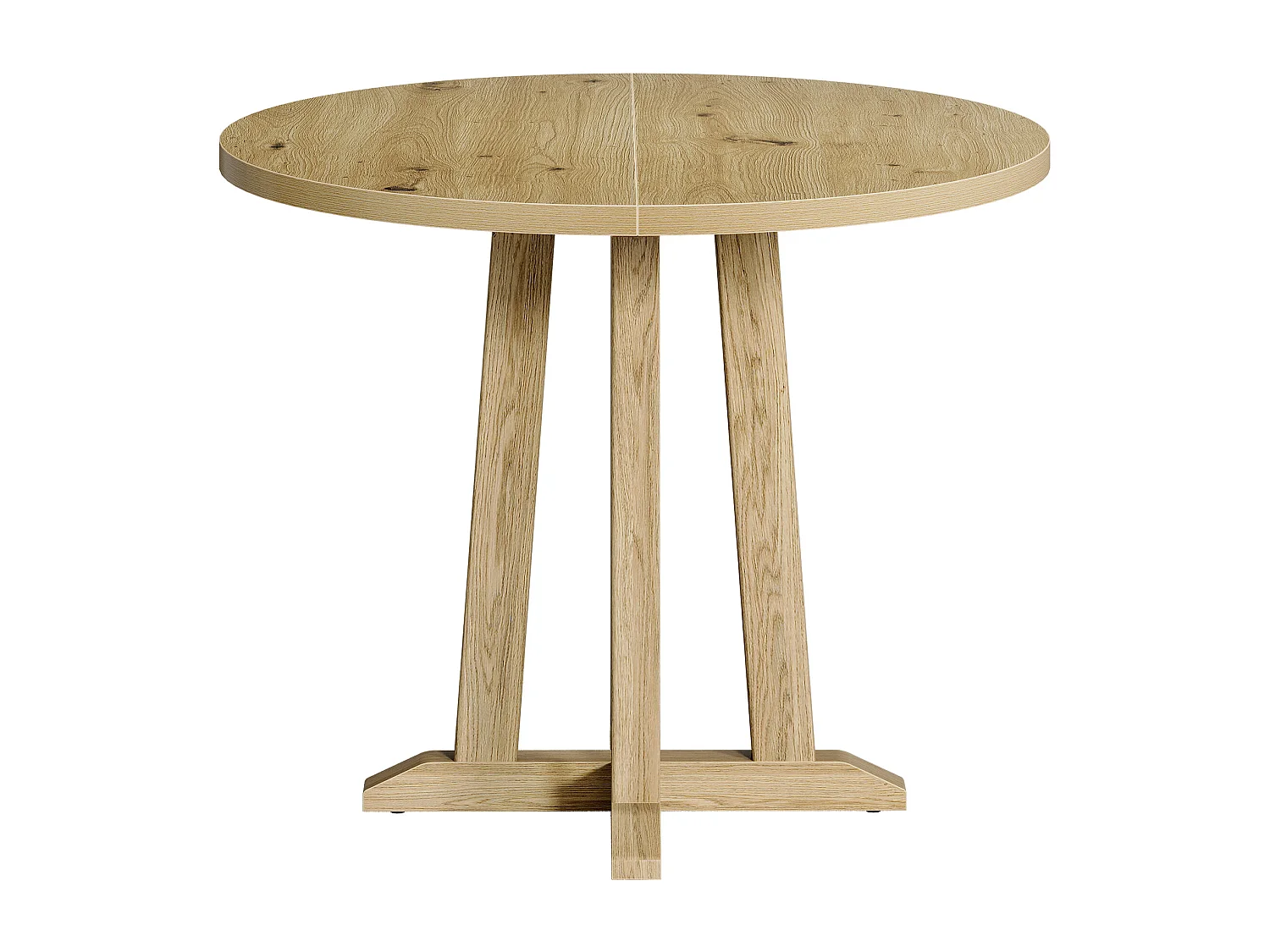Ronde eettafel voor 2-4 personen, ronde keukentafel, 80 cm landelijke eetkamertafels, rustiek bruin