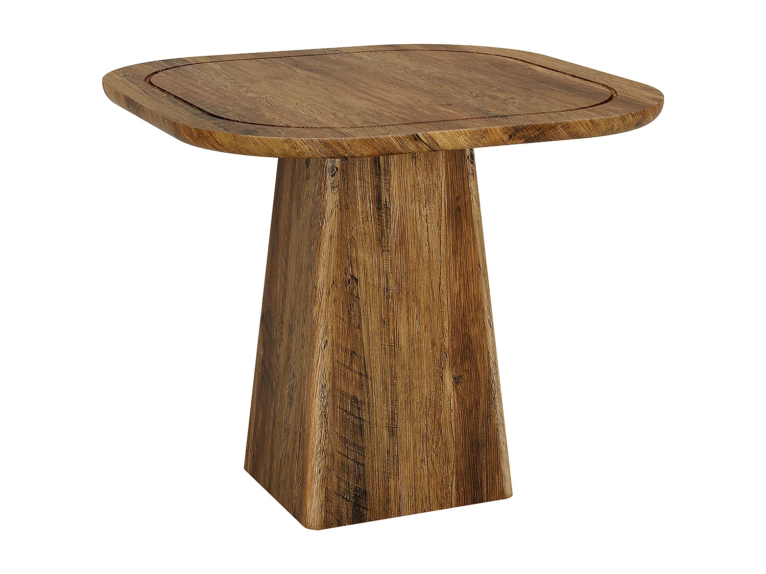 Mesa de jantar quadrada para 2-4 pessoas, mesa pequena de cozinha rural de 80 cm com base de pedestal resistente