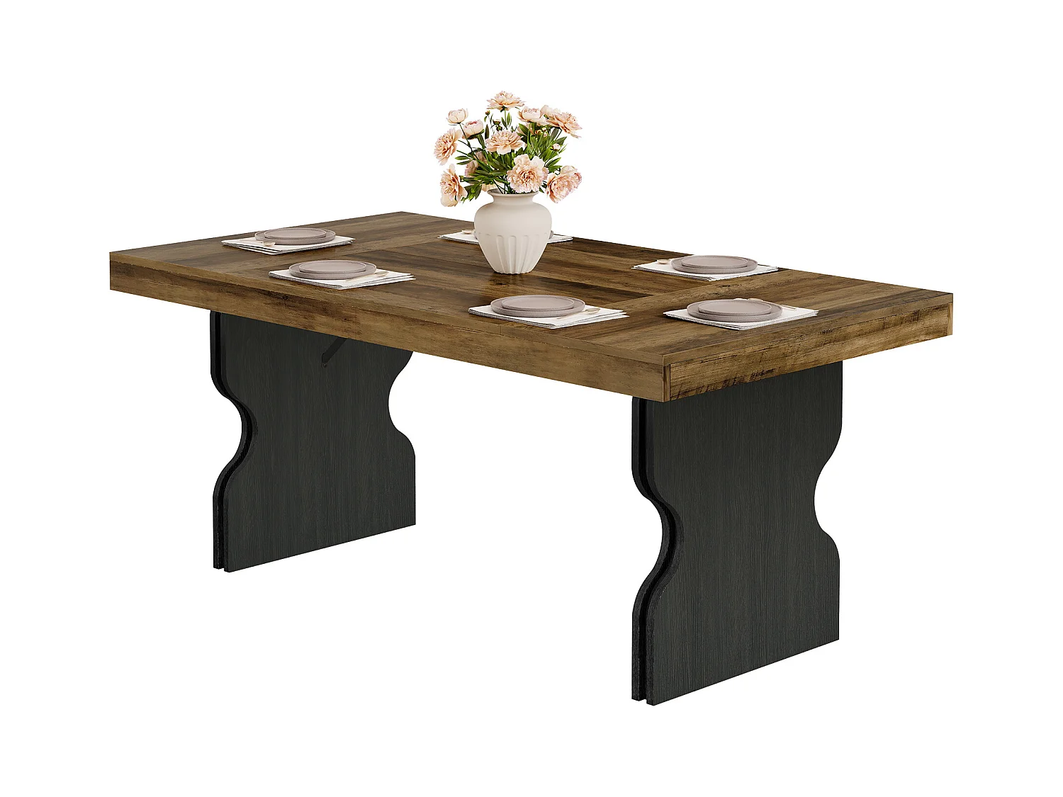 Stół jadalny 160 cm dla 4-6 osób, duży prostokątny stół kuchenny (tylko stół)