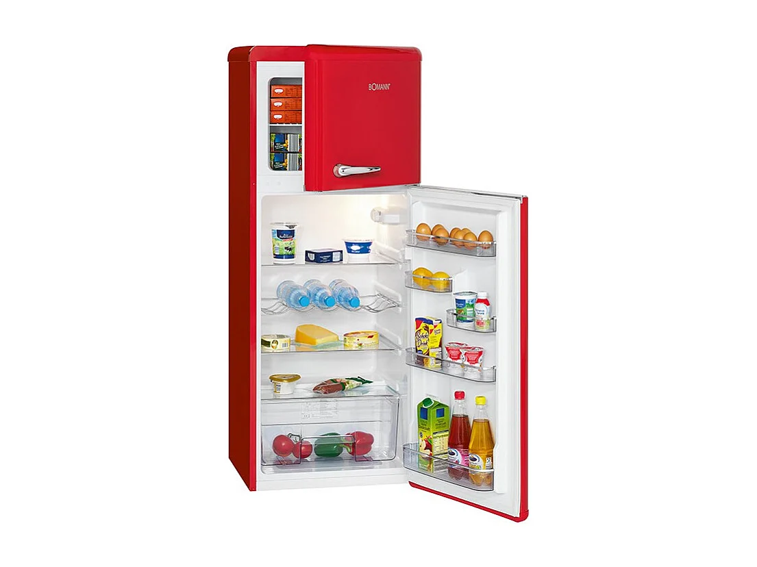 Réfrigérateur et congélateur 208L retro rouge DTR 353.1 rouge