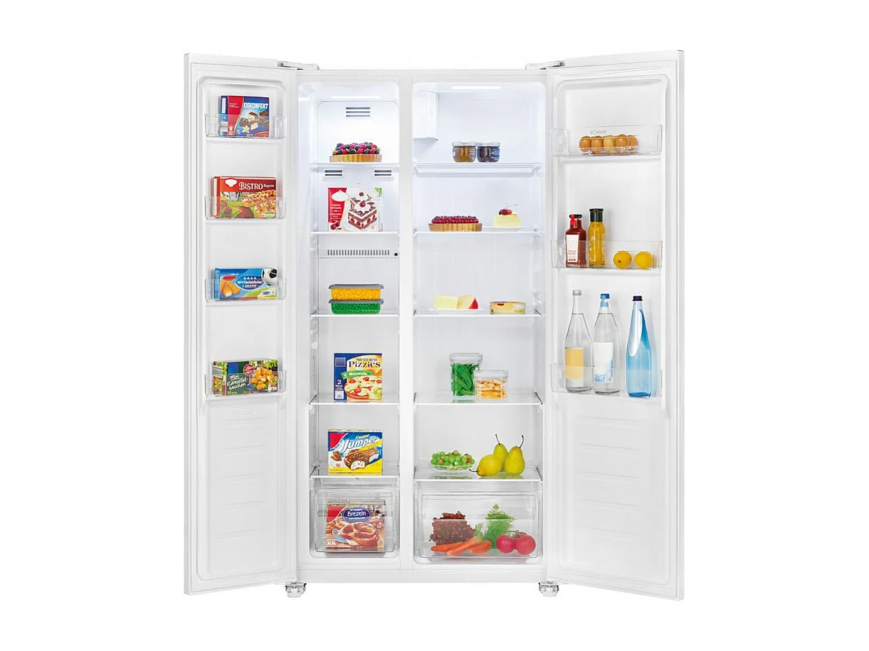 Réfrigérateur américain avec congélateur 442L Blanc Bomann SBS7344-Blanc