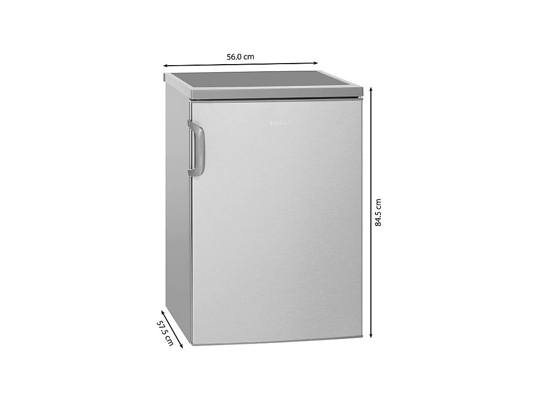 Réfrigérateur 120L Inox Bomann KS2194-1-Inox