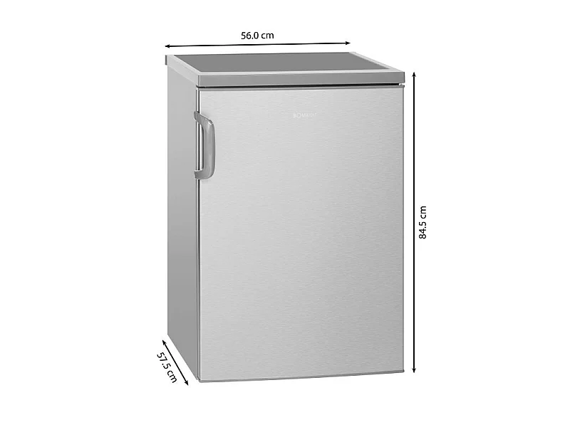 Réfrigérateur 120L Inox Bomann KS2194-1-Inox