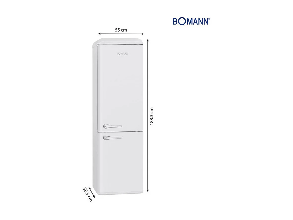 Réfrigérateur et congélateur retro 250L blanc KGR7328-1-blanc