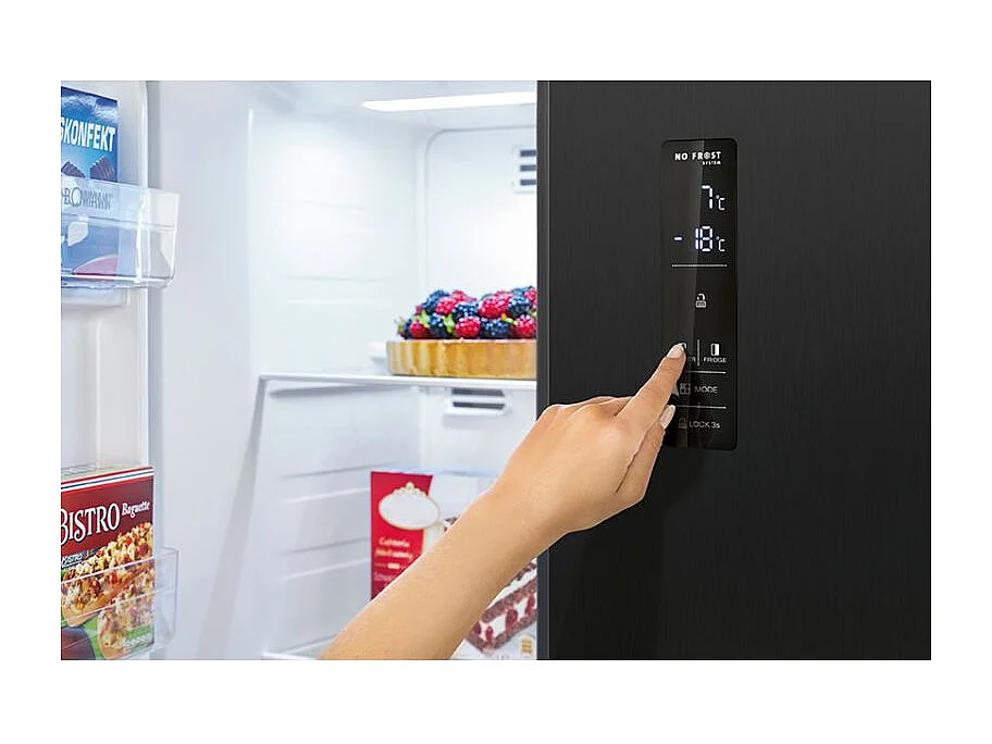 Réfrigérateur américain avec congélateur 442L Noir Bomann SBS7344-Noir