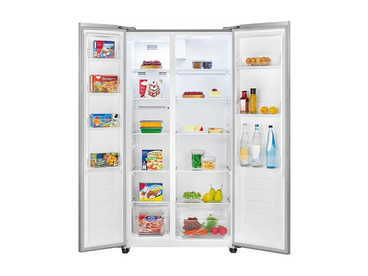 Réfrigérateur américain avec congélateur 442L Inox Bomann SBS7344-Inox