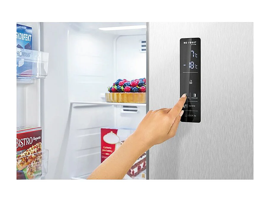 Réfrigérateur américain avec congélateur 442L Inox Bomann SBS7344-Inox